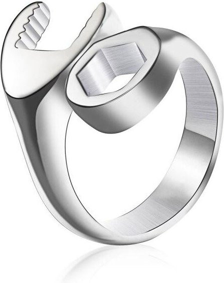 YIRAN Jewelry Ring, Edelstahl, Gold, Schraubenschlüssel, Unisex - Bild 1