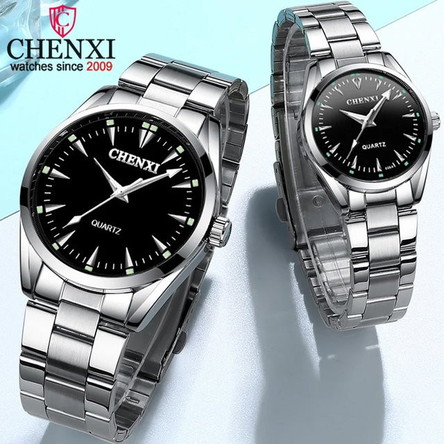 CHENXI Armbanduhr Edelstahl, Quarz, Blau, Herren - Bild 1