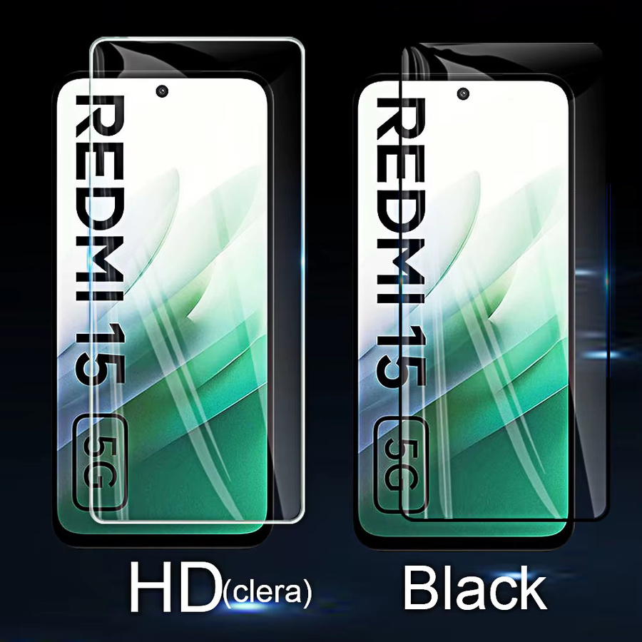4 Stück Displayschutzfolien aus gehärtetem Glas für Xiaomi Redmi 15 5G und 4G, 6,9 Zoll, Transparent - Bild 2