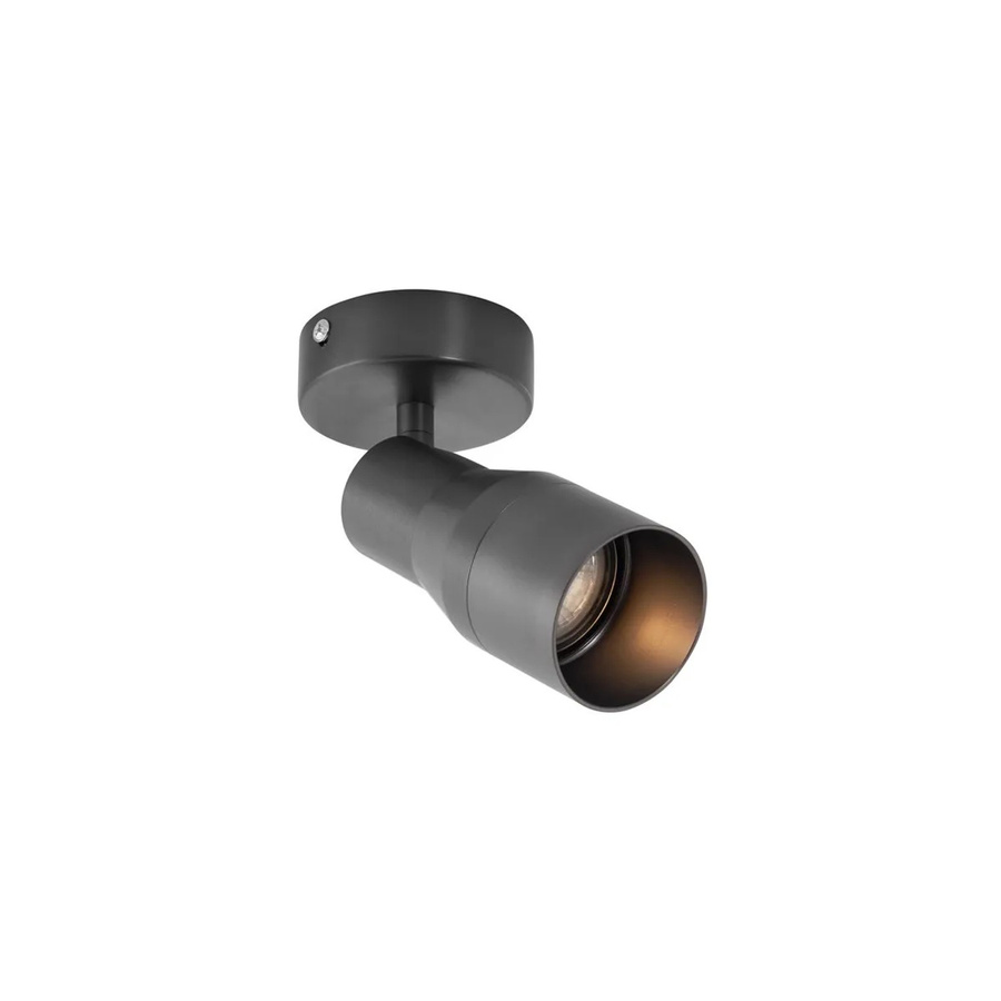 QAZQA Stanley Moderner Deckenstrahler Rund in Gunmetal mit GU10 Fassung und verstellbarem Reflektor - Bild 2