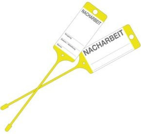 Eichner PP-Warenanhänger in Gelb aus Kunststoff zur Nacharbeit - Bild 1