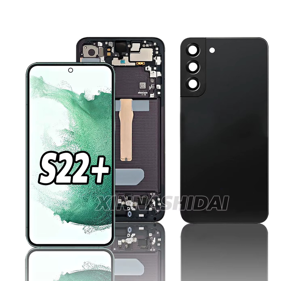 OLED Display mit Rahmen für Samsung Galaxy S22 Plus S906B S906U inklusive Touch Digitizer in Schwarz - Bild 2