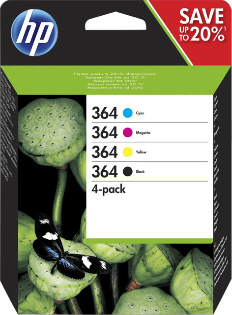 HP 364 Tintenpatronen Multipack für Inkjet-Drucker, Mehrfarbig - Bild 1