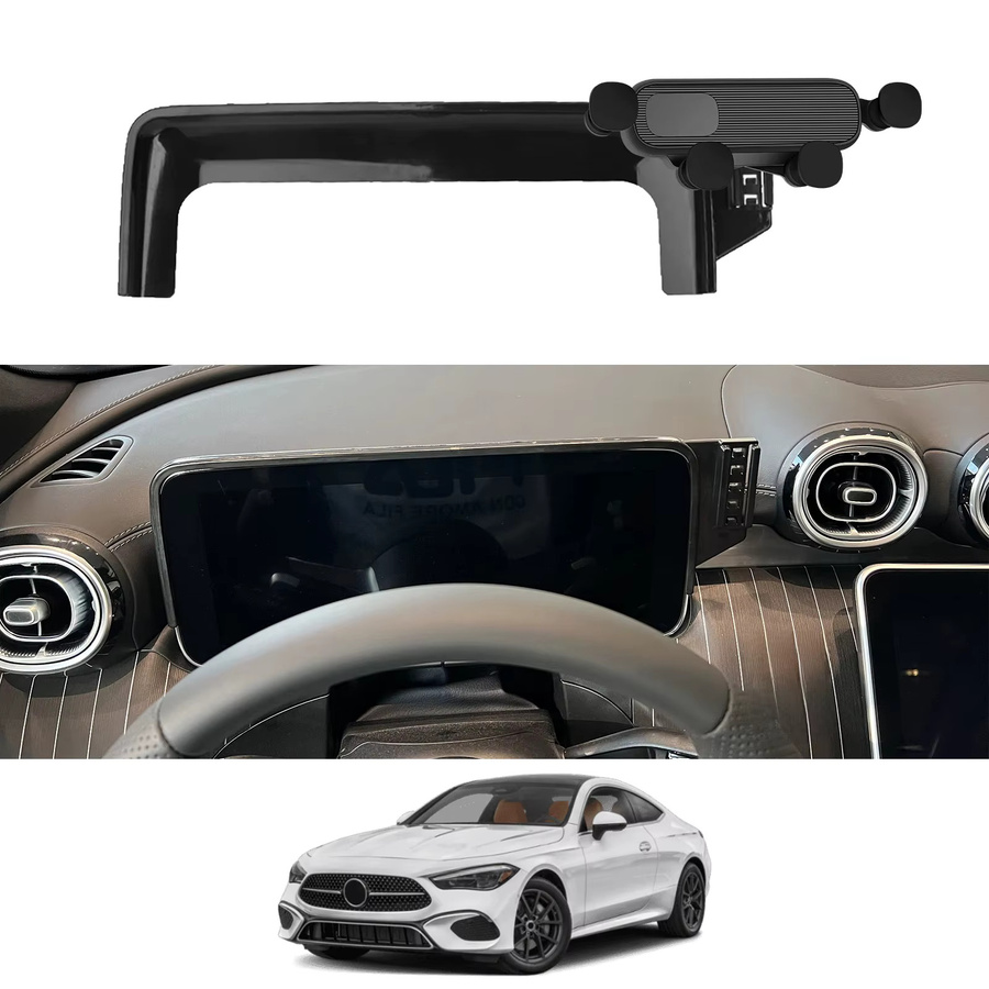 Smartphone Halterung für Mercedes Benz CLE (2021-2024) Coupe Sport in Schwarz für GPS und Navigation - Bild 5