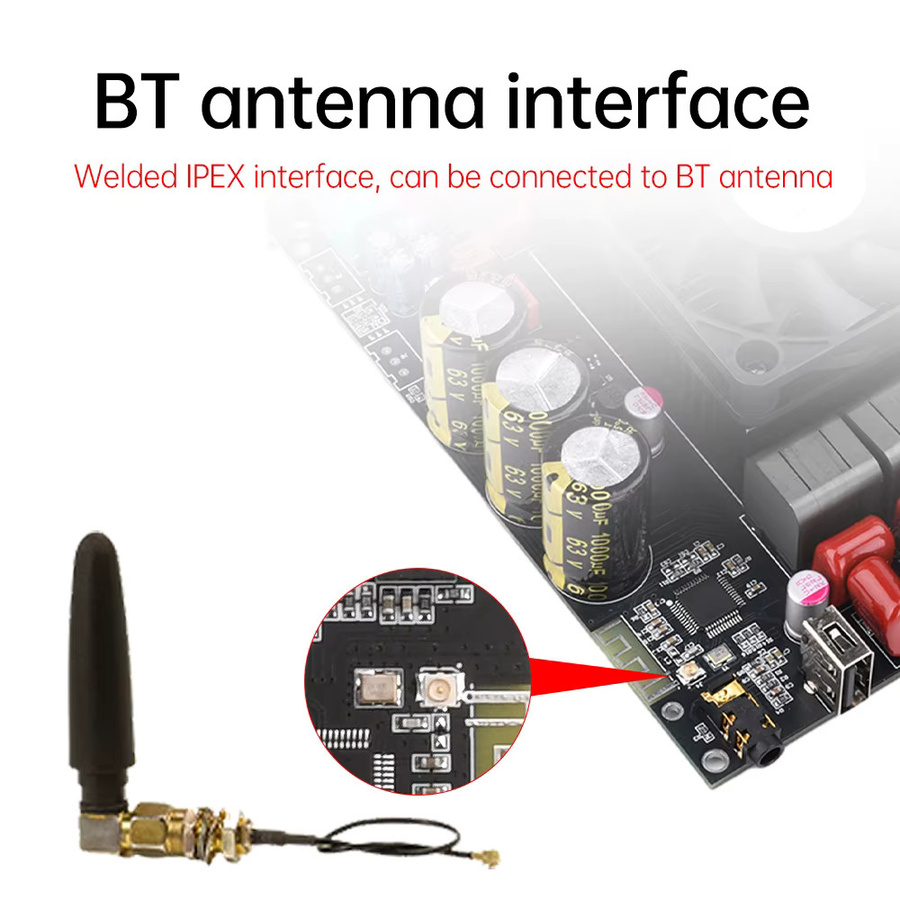 diymore AS21HPA Bluetooth Digitalverstärkerplatine 2.1-Kanal mit TPA3255-Chip, Schwarz - Bild 4