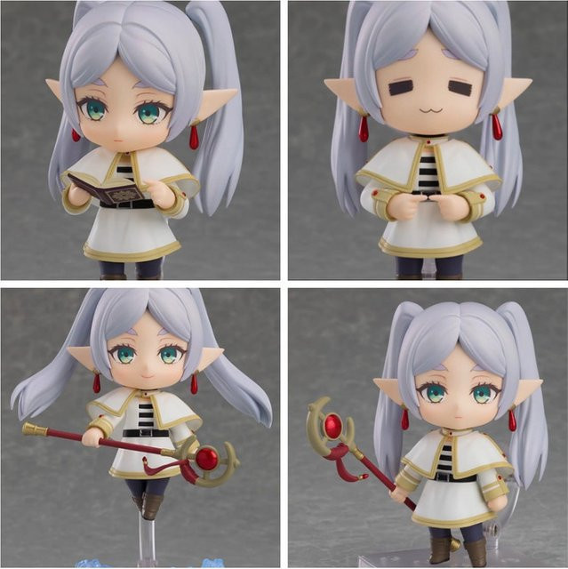 Bandai Frieren: Beyond Journey's End Frieren und Fern Chibi Anime-Figur, PVC-Actionfigur, mit austauschbarem Gesicht - Bild 1