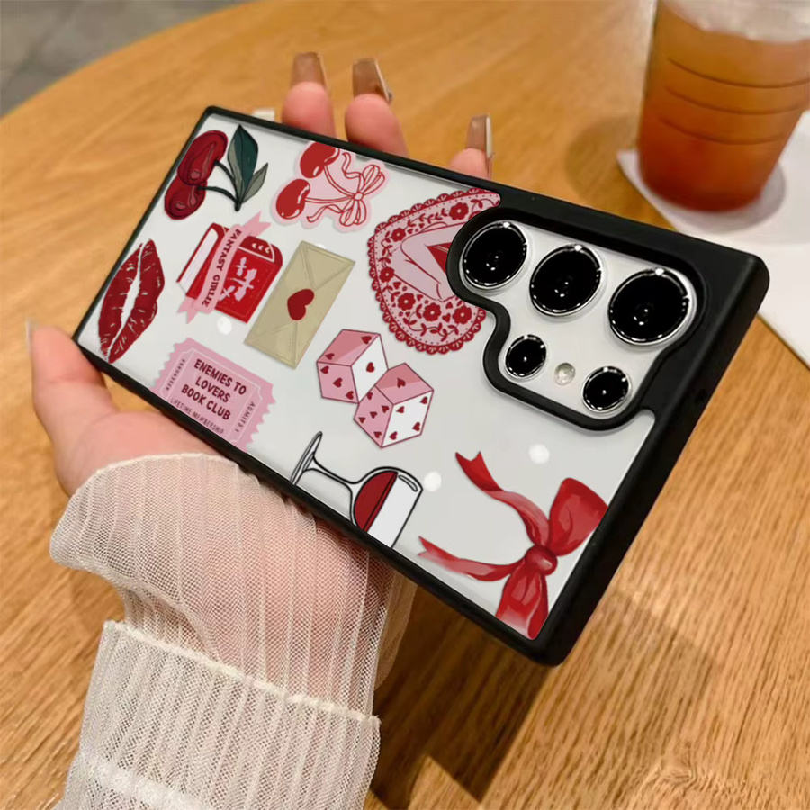 Kirsch Handyhülle aus weichem Silikon für Samsung Galaxy A56 5G A55 A54 A36 A35 A26 A25 A17 A16 A15 A14 A13 A12 A07 A06 A05s in Multicolour - Bild 2