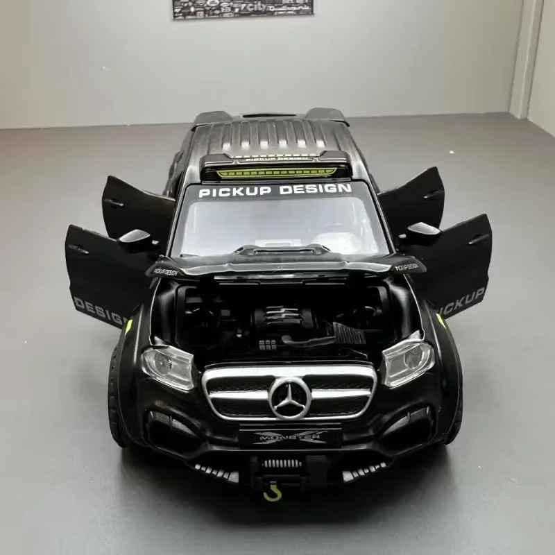 WELLY Benz X-Klasse 6X6 Geländewagen, Modell, 1:28 Maßstab, Metall, mit Sound und Licht - Bild 2