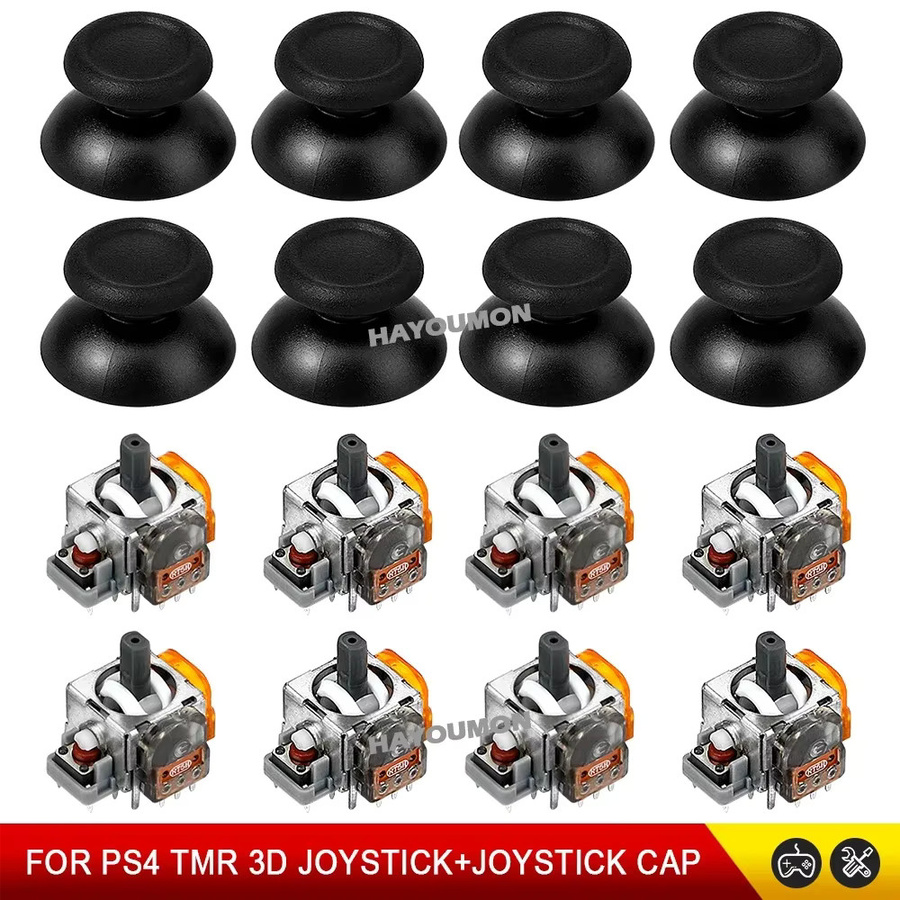 TMR Elektromagnetischer Joystick Ersatz für PS4-Controller, 3D Analog-Sensor Upgrade gegen Stick Drift, Schwarz - Bild 5