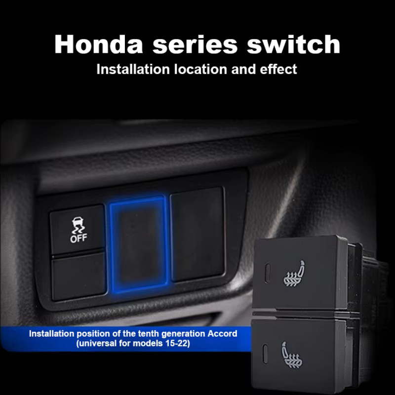 108 W Autositz-Heizungsset für 2 Sitze in Schwarz, 12 V mit 3-stufiger Dual-Control-Steuerung, passend für Honda Accord CRV Civic - Bild 4