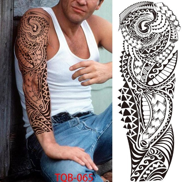 Temporäre Tattoo-Ärmel Flower Love, Unisex - Bild 1