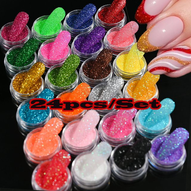 MAFANAILS Nagelpulver, Holographisch, 24 Teile/Satz, Unisex - Bild 1