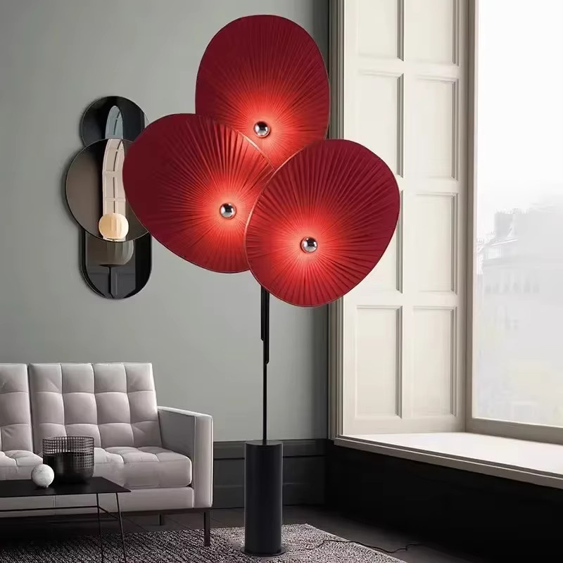 VIGOUS Stehlampe im nordischen Minimalismus mit fächerförmigem Design für Wohnzimmer und Schlafzimmer in Warmlicht - Bild 5