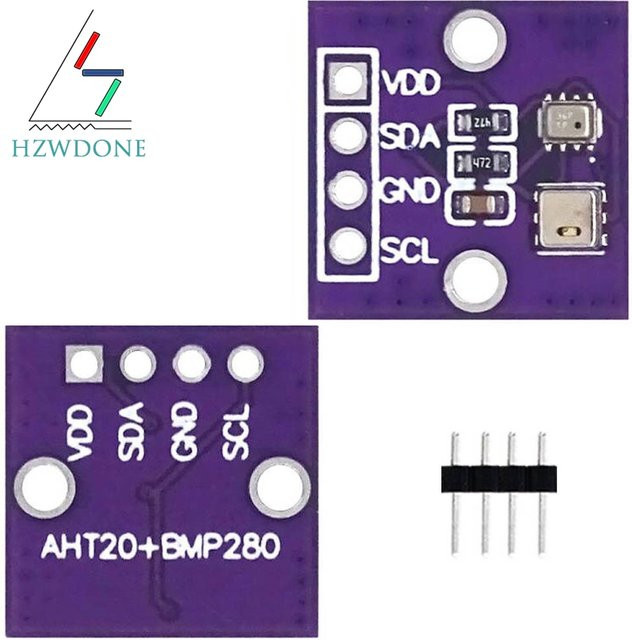 HZWDONE AHT20+BMP280 Temperatur-Feuchtigkeits-Luftdruckmodul Hochpräziser digitaler Sensor in Lila - Bild 1