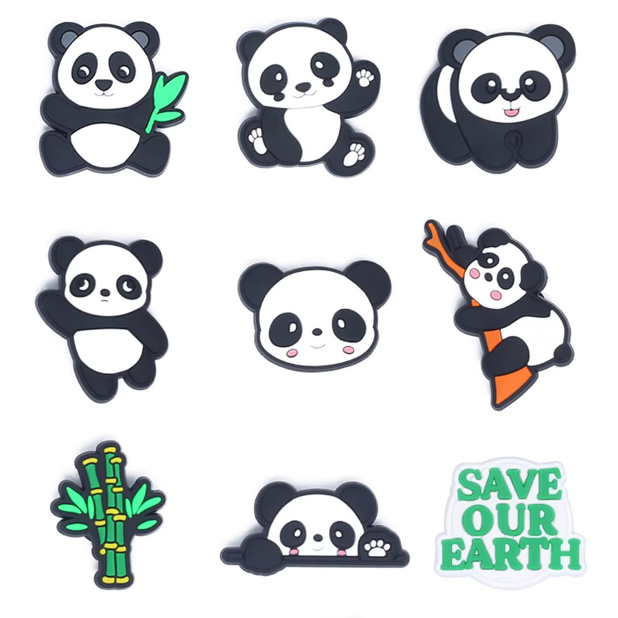 Schuh Charms Panda Tiere Cartoon, PVC, Kinder - Bild 1
