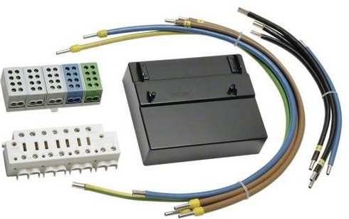 Hager ZY100 Bestückungspaket universZ 25qmm zur Umrüstung von 63A auf 100A Drehstromzähler, 5-polig, Braun und Blau - Bild 1