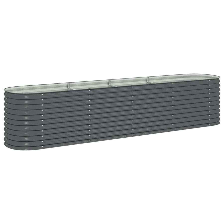 Rundes Hochbeet DELUKE aus verzinktem Stahl für Garten und Terrasse, Grau, B/T/H: 80 x 80 x 81 cm - Bild 2