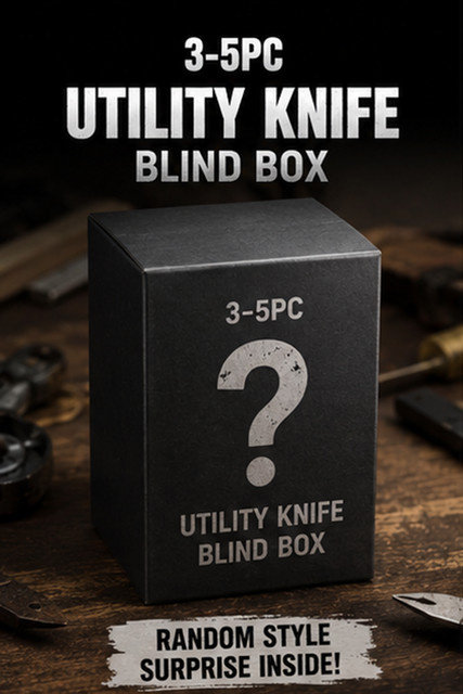 Faltbare Universalmesser Blindbox in Schwarz für Paketöffnung und DIY-Anwendungen - Bild 1