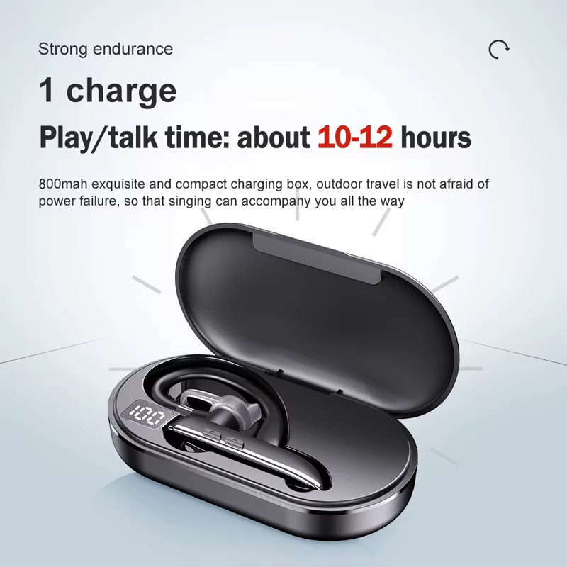 EARDECO Drahtlose Bluetooth Kopfhörer mit Mikrofon in Schwarz - Bild 2
