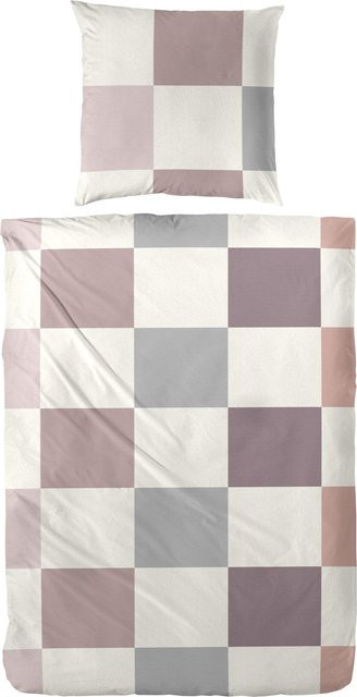 Westminster Feinbiber Bettwäsche aus Baumwolle, Mehrfarbig Pink, B: 200 cm, H: 135 cm - Bild 1
