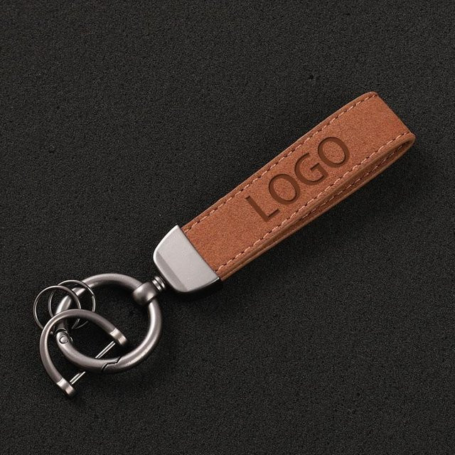 Volvo Schlüsselanhänger Leder, kaffeebraun, Unisex - Bild 1