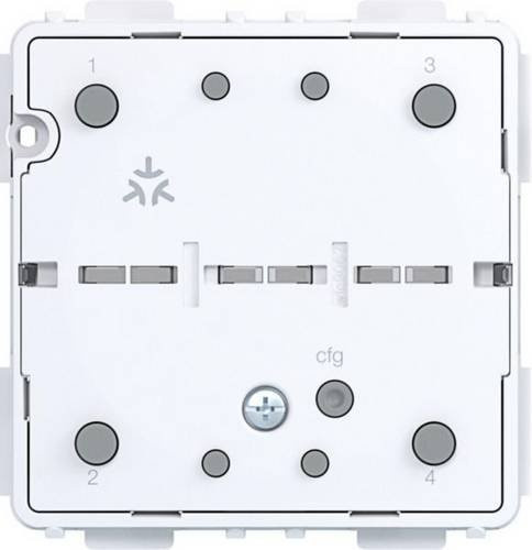 Hager WAC2020 Wandsender Matter vernetzbar in Weiß mit Batterie 2fach AP A.x/C.x - Bild 1