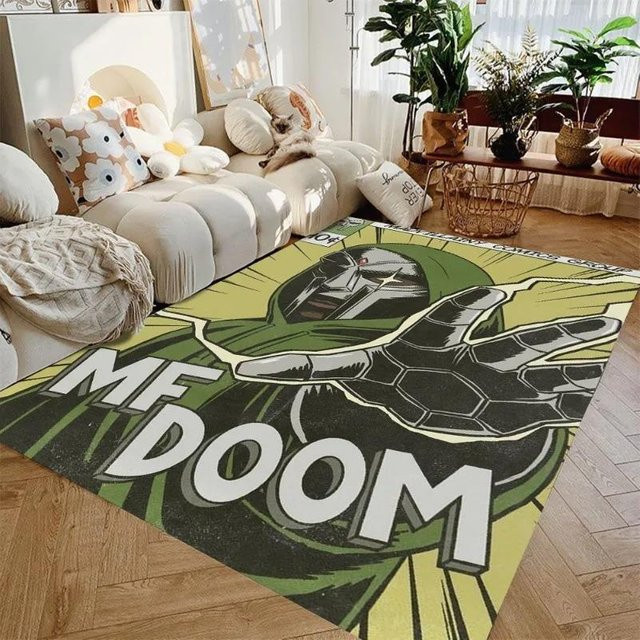 Karpetti MF DOOM Hip-Hop Albumcover Teppich, moderner Dekoteppich in Multicolour, B/B: 120 x 80 cm - Bild 1