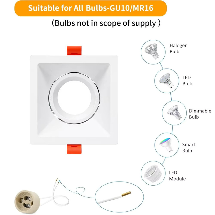 JOYINLED LED Einbau-Deckenstrahler GU10 Downlights in Weiß für Badezimmer und Küche - Bild 1