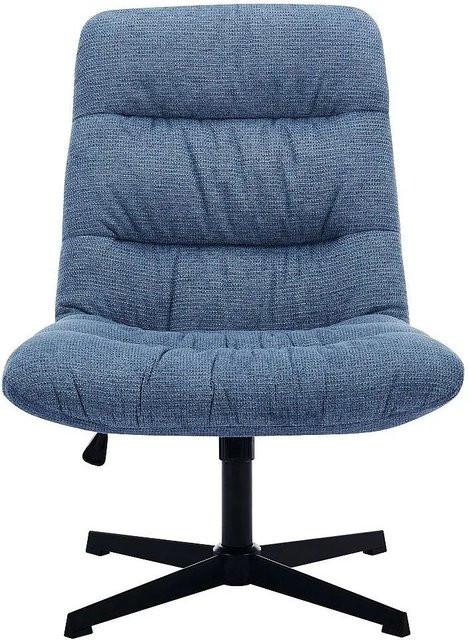 Vente-unique Sessel Selendo mit gerader Rückenlehne in Blau, modern und drehbar - Bild 1