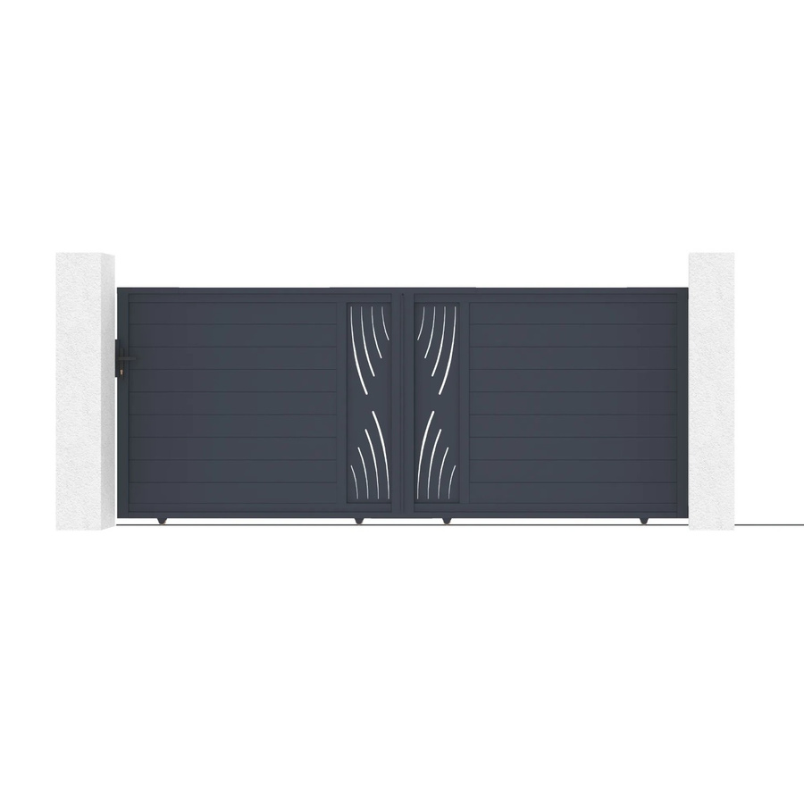 Casanoov Elektrisches Schiebetor Veleta aus Aluminium mit Schiebetorantrieb Ranger C300, Farbe: Anthrazit/Grau, B/H: 400 x 160 cm - Bild 2
