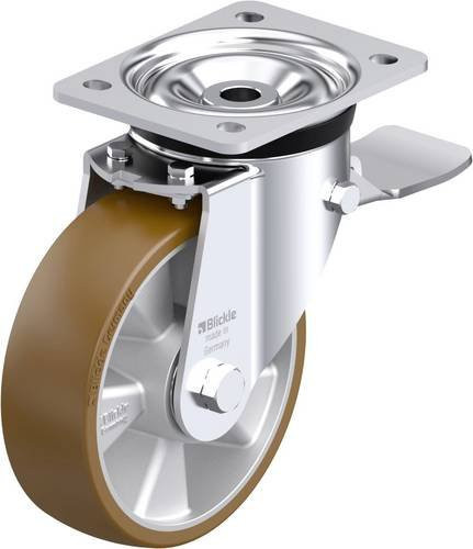 Blickle Stahlblech-Lenkrolle LK-ALB 160K-ST in Silber, Rad-Durchmesser: 16 cm, Tragfähigkeit: 600 kg - Bild 1