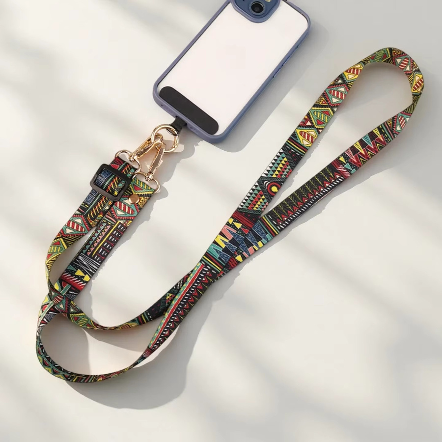 WSSHE Smartphone Lanyard und Handgelenk-Handschlaufe als Handy-Schulterkette und Schlüsselband für dein iPhone in Blau oder Mehrfarbig (Unisex) - Bild 2