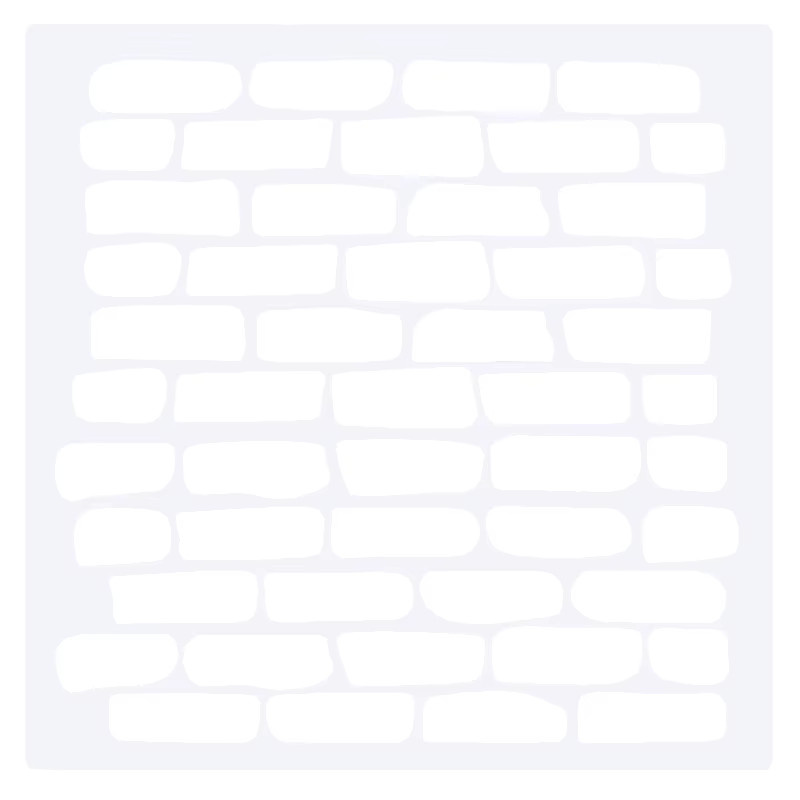 Wiederverwendbare Steinwand-Textur Schablone aus Kunststoff für DIY-Malerei und Scrapbooking, Breite: 30 cm, Breite: 30 cm - Bild 4