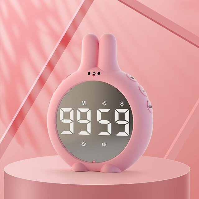 Yiran toy 1 Lern-Timer Time Rabbit für Kinder und Schüler zur Förderung der Selbstdisziplin in Weiß, Pink oder Blau - Bild 1