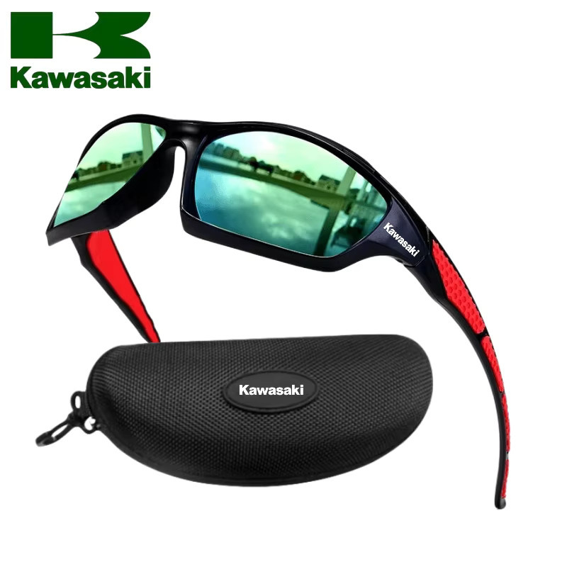 Kawasaki Sonnenbrille, Vollrand, Kunststoff, polarisiert, Unisex, grün, schwarz - Bild 2