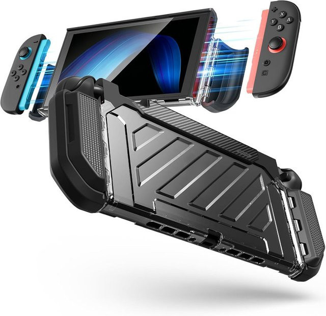 SUPCASE UB Pro Schutzhülle für Nintendo Switch 2 in Schwarz, dockbare Militärqualität Schutzhülle und Zubehör - Bild 1