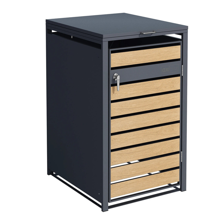 Axi Mülltonnenbox Lucas aus verzinktem Stahl für 240 Liter in Anthrazit - Bild 2