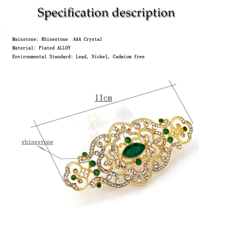 Sunspicems Brosche, Gold Farbe, Arabische Blume, Damen - Bild 3