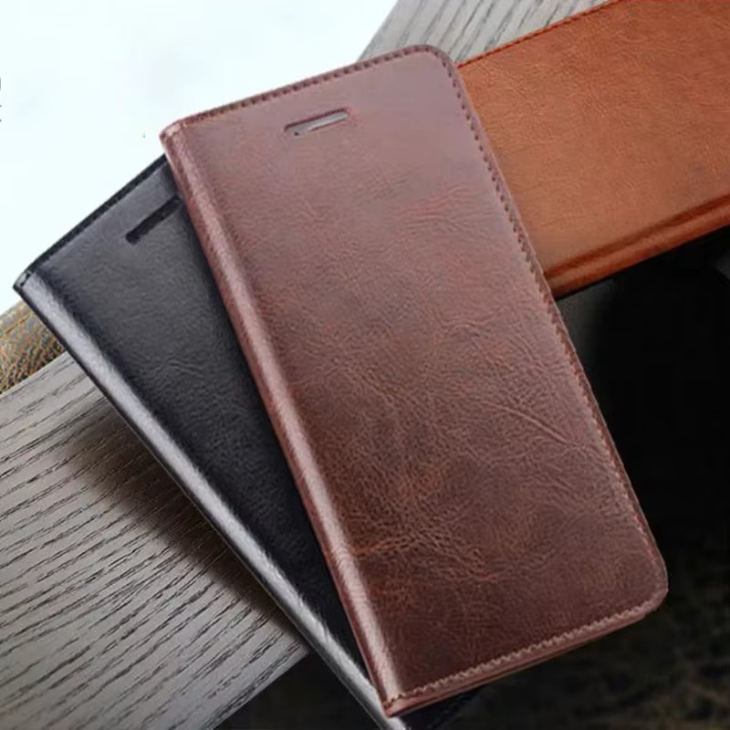szHAIyu Leder-Flip-Handyhülle als Brieftasche mit Kartenhalter für iPhone in Braun - Bild 3