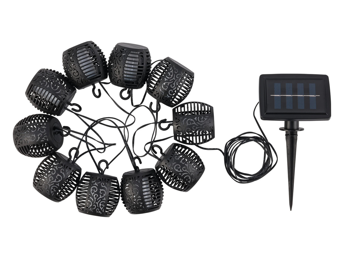 LIVARNO Lichterkette mit Flammeneffekt, Solarbetriebene Mini Laterne mit 100 LED - Bild 3
