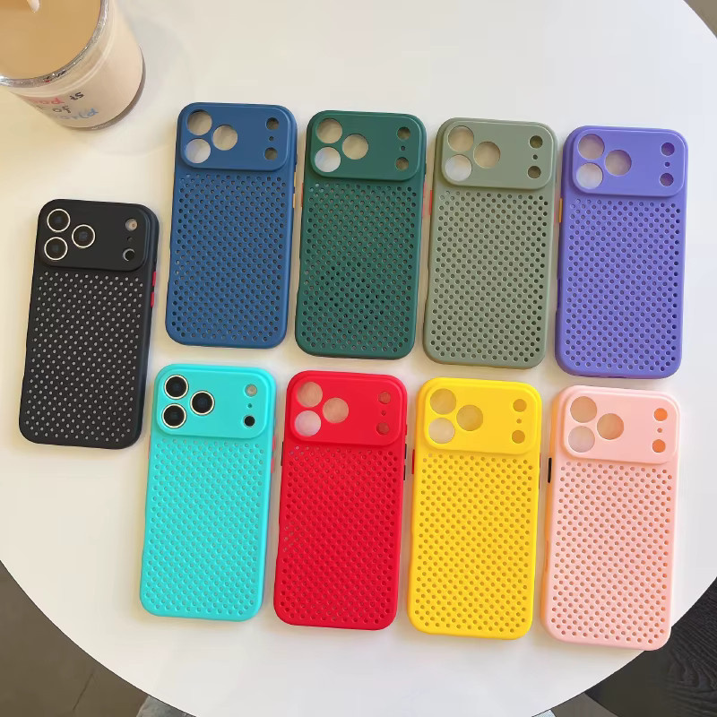 Kühlende und atmungsaktive Silikon-Handyhülle für Apple iPhone (verschiedene Modelle) in Purple mit Wärmeableitung - Bild 3