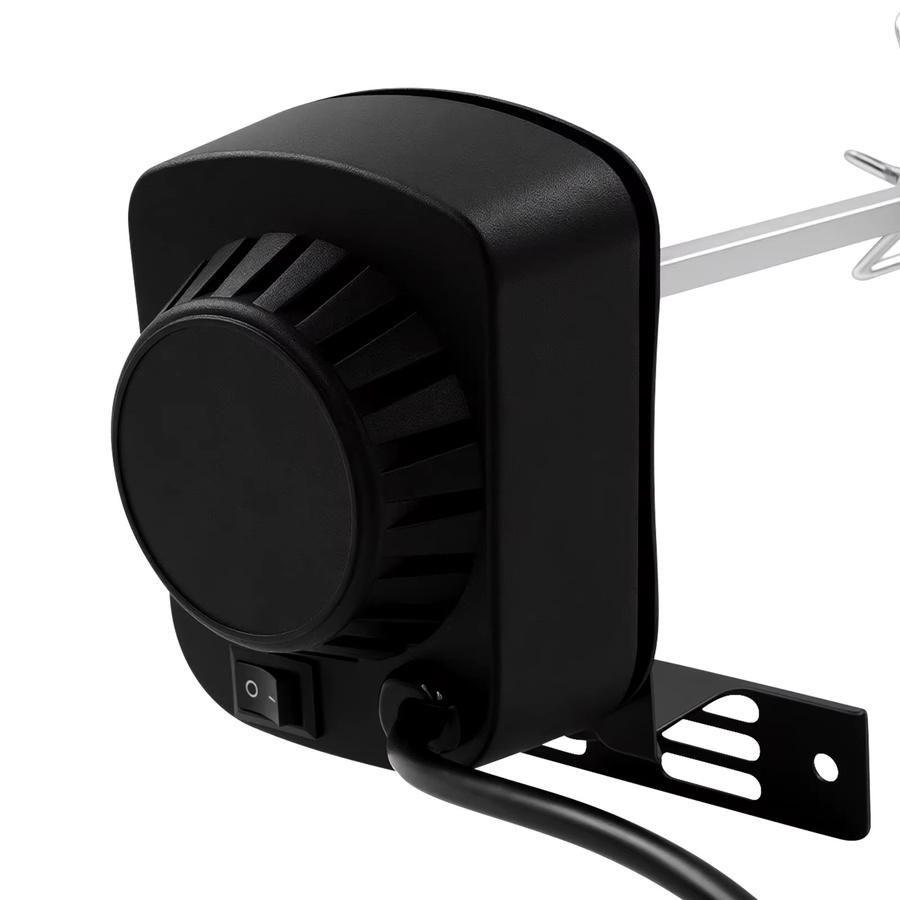 Bymaocar Automatischer Elektrischer Drehspieß in Silber für Outdoor-Grillen und Camping, 220-240V, 360 Grad rotierend - Bild 5