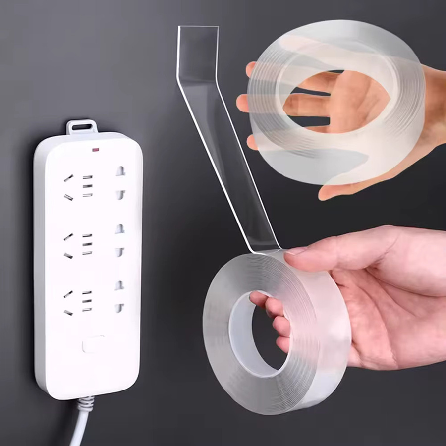 Ctzszzmm doppelseitiges Klebeband aus PET, transparent, 1 mm dick, wasserfest und wiederverwendbar - Bild 2
