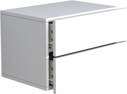 VCM Wandregal Usal Nachttisch in Weiss, B/H/T: 45 x 30 x 32 cm - Bild 2