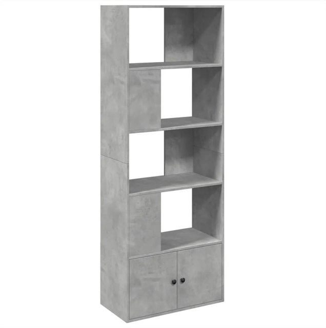 vidaXL Bücherregal in Betongrau aus Holzwerkstoff, B/T/H: 70 x 36 x 189 cm - Bild 1