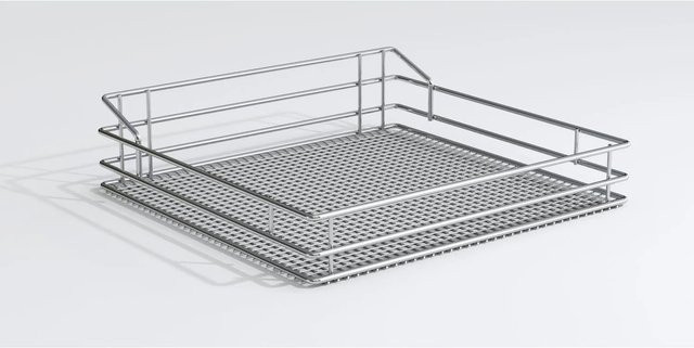 Vauth-Sagel Einzelkorb Gate Saphir aus Stahl in Silber, Breite: 60 cm - Bild 1