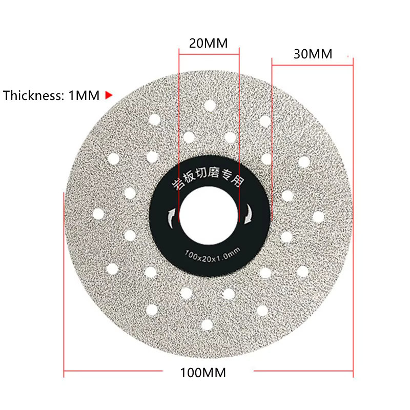 SHENGMEIYU Diamant-Trocken-Trennscheibe 100 mm für Fliesen, Porzellan, Keramik und Marmor - Bild 2