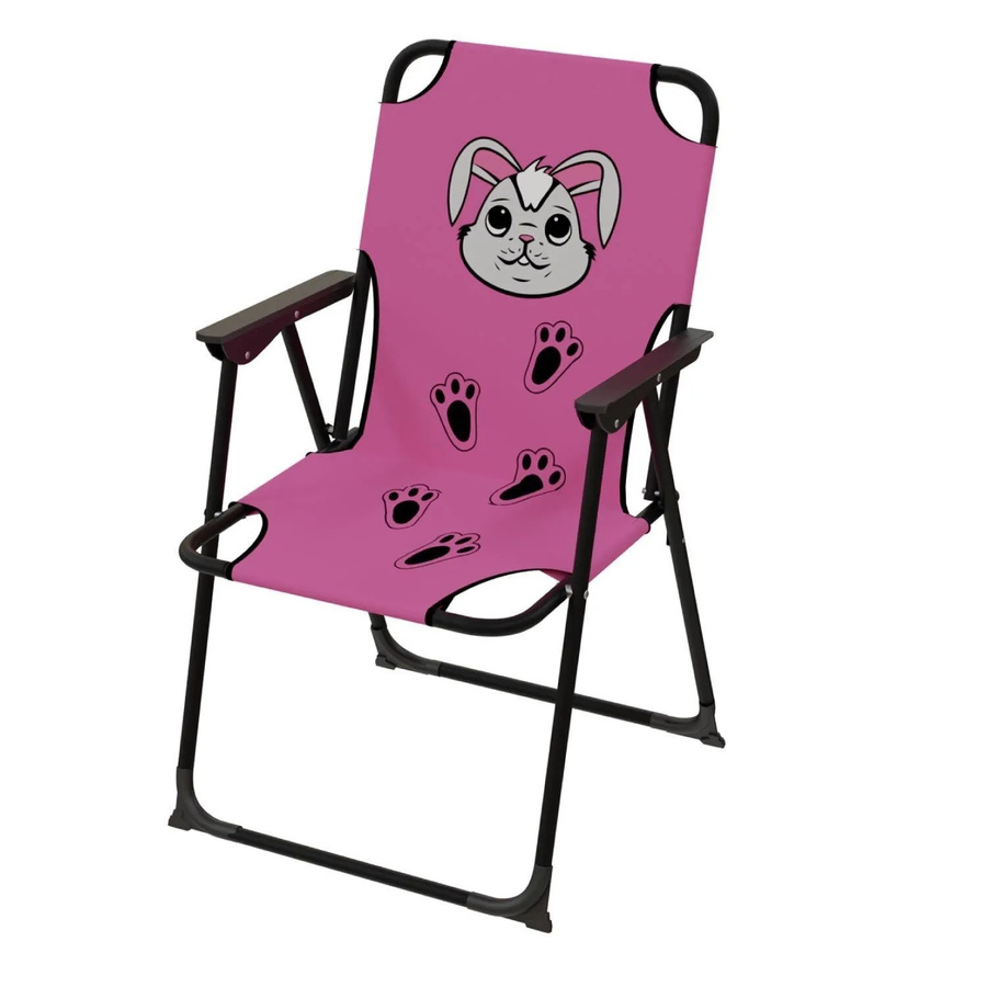 Mojawo Kinder Campingstuhl Klappstuhl mit Armlehnen in Pink - Bild 2