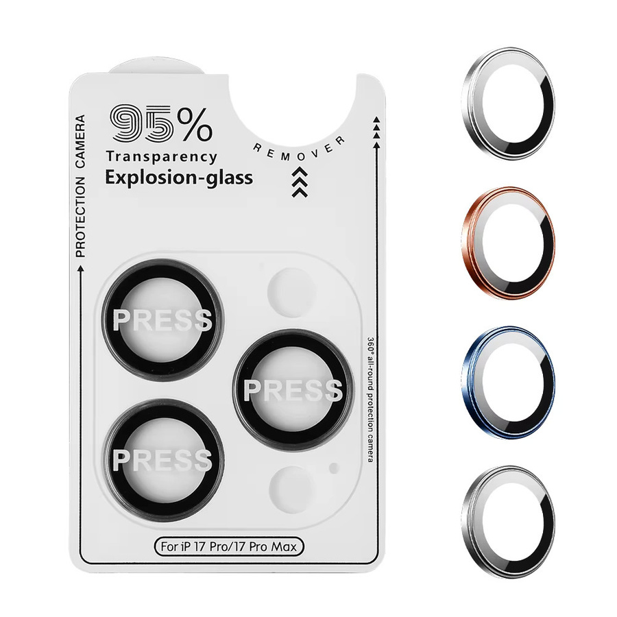 Ziai Kameraobjektiv-Schutzglas aus gehärtetem Glas für Apple iPhone 17 Pro Max und 17 Air, transparent/silber - Bild 3