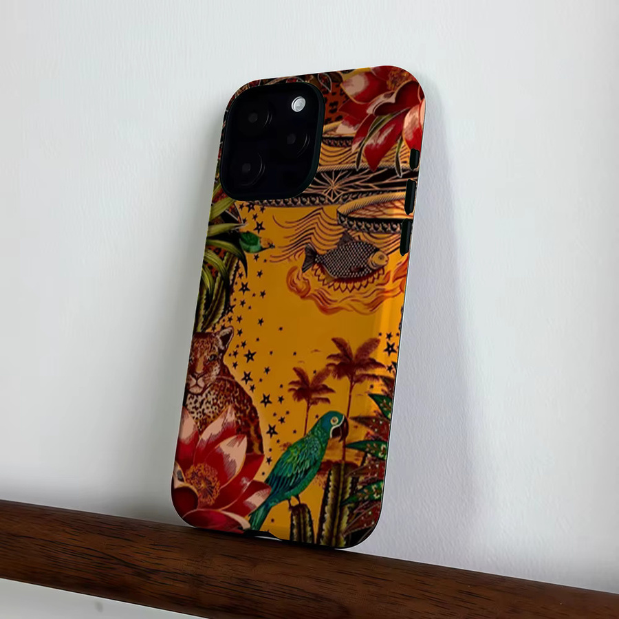CaseLumi Matte Bumper MagSafe Schutzhülle für iPhone 17 16 15 14 13 Pro Max Tropical Safari Charm Cover in Multicolour - Bild 4